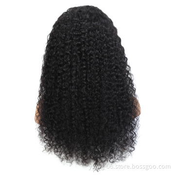 150 180 Density Bleached Knot Curly HD Transparent Full Lace wig,100% Brazilian Virgin Unprocessed Raw Human Hair Full Lace Wigs